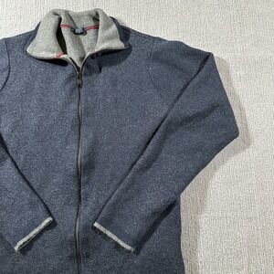 Benson New York Blue Gray Mens Medium Wool‎ Blend Zippered Coat